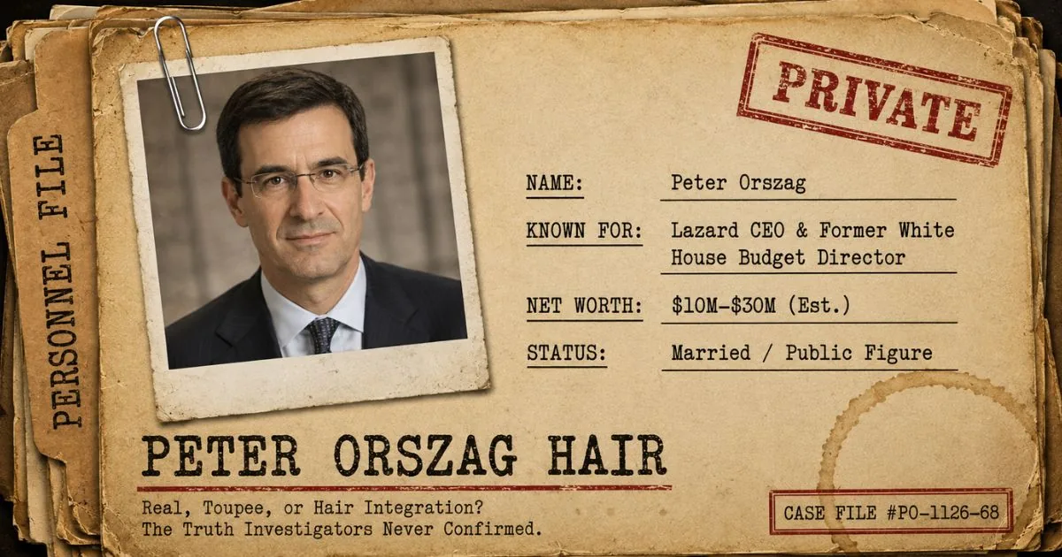 White House Budget Director (2009-2010) - peter orszag wig